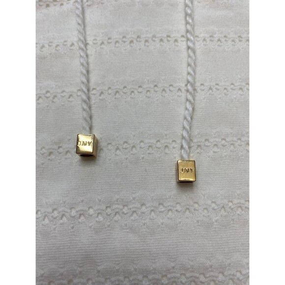 Jones New York White Round Split Neck‎ with Tie Top Sz Small - Picture 6 of 10